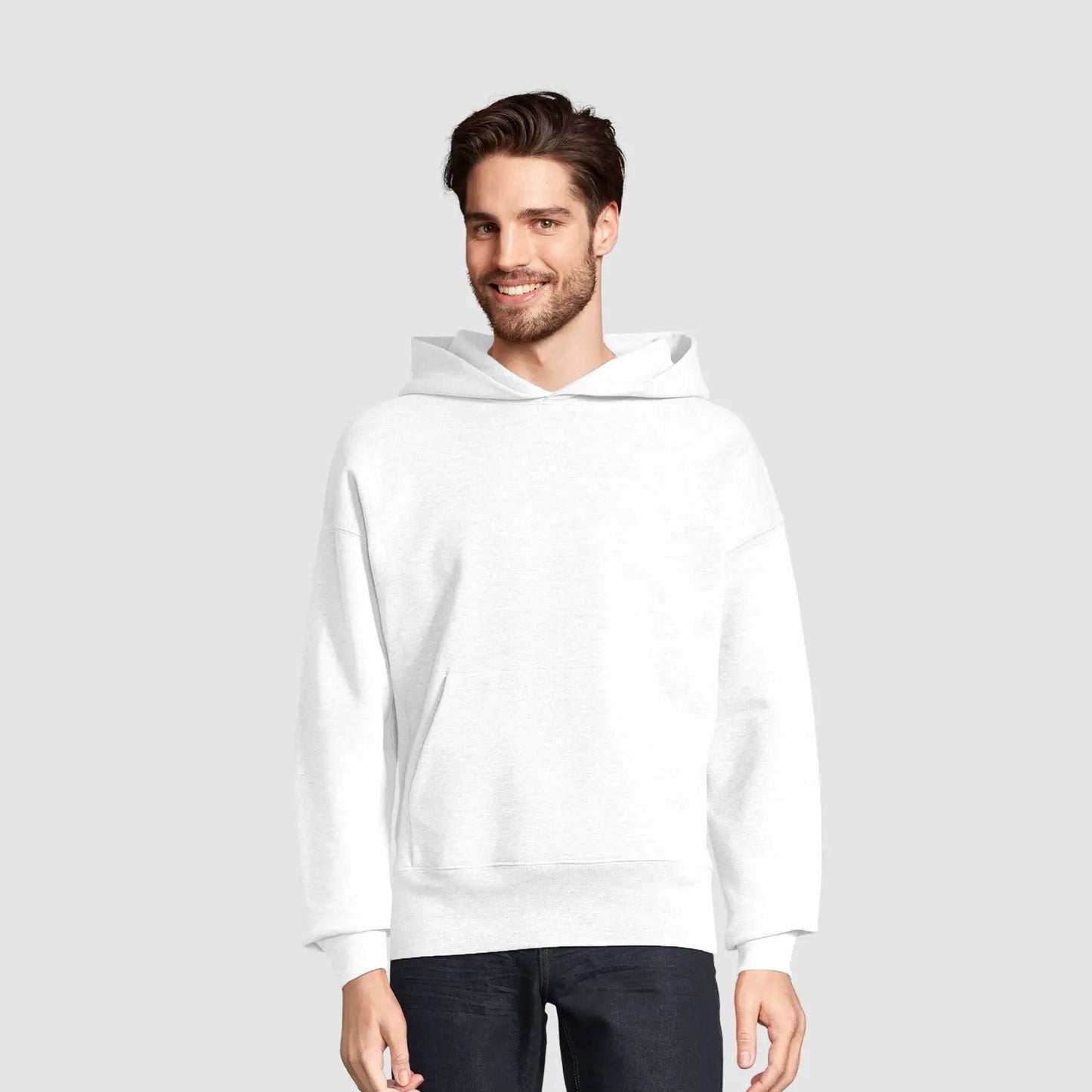 Nachhaltiger Unisex Oversized Kapuzenpullover aus recyceltem Mischgewebe