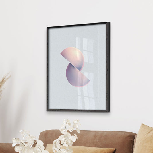 Premium Museumspapier- Poster mit breitem Holzrahmen