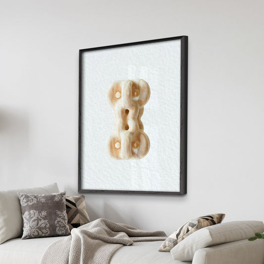 Premium Matt- Poster mit breitem Holzrahmen