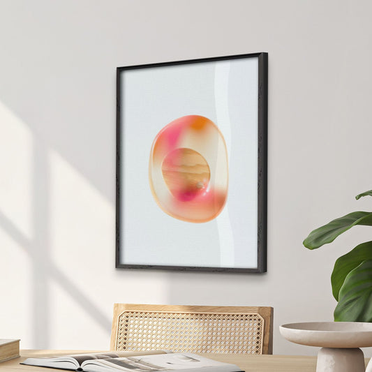Premium Halbglanz- Poster mit breitem Holzrahmen
