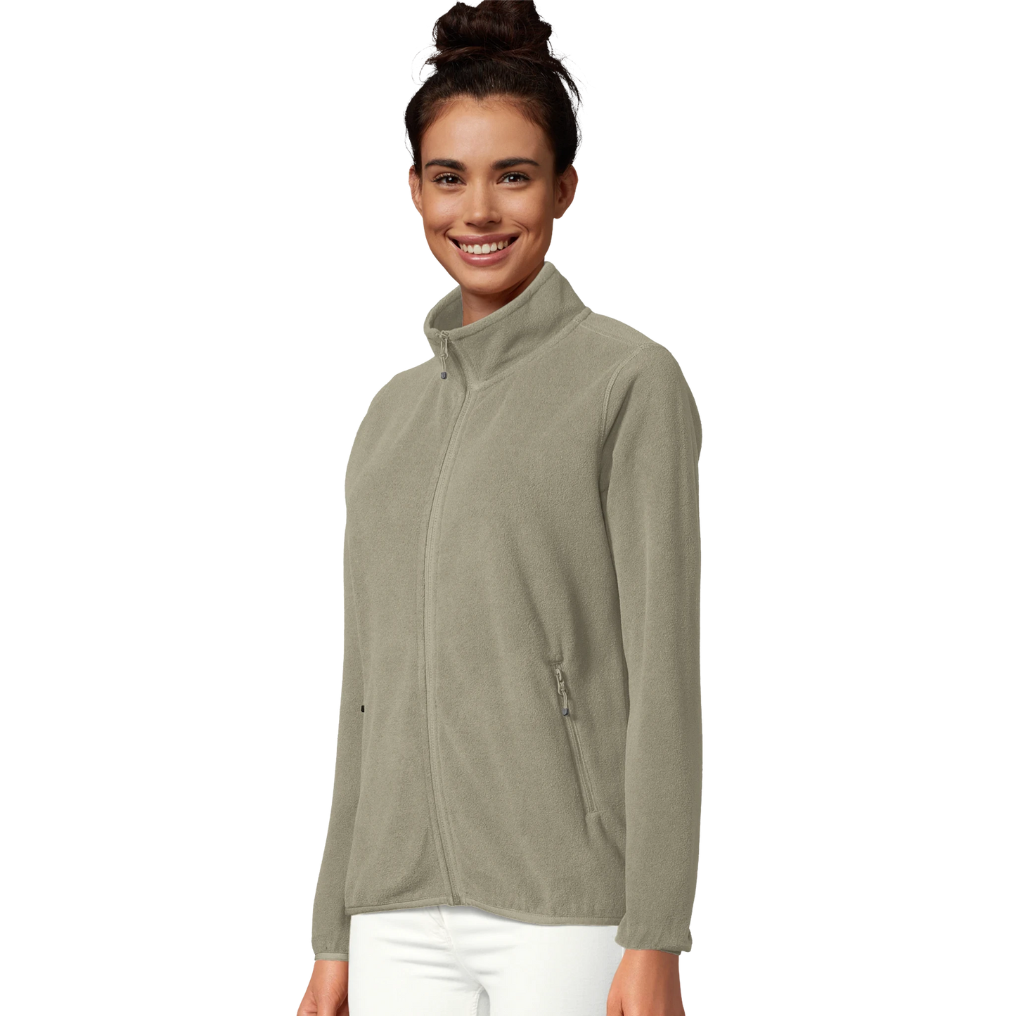 Reissverschlussjacke_aus_Mikrofleece_f_r_Damen_aus_recyceltem_Polyester_olivgrün_Seite_Bild_Printfeld