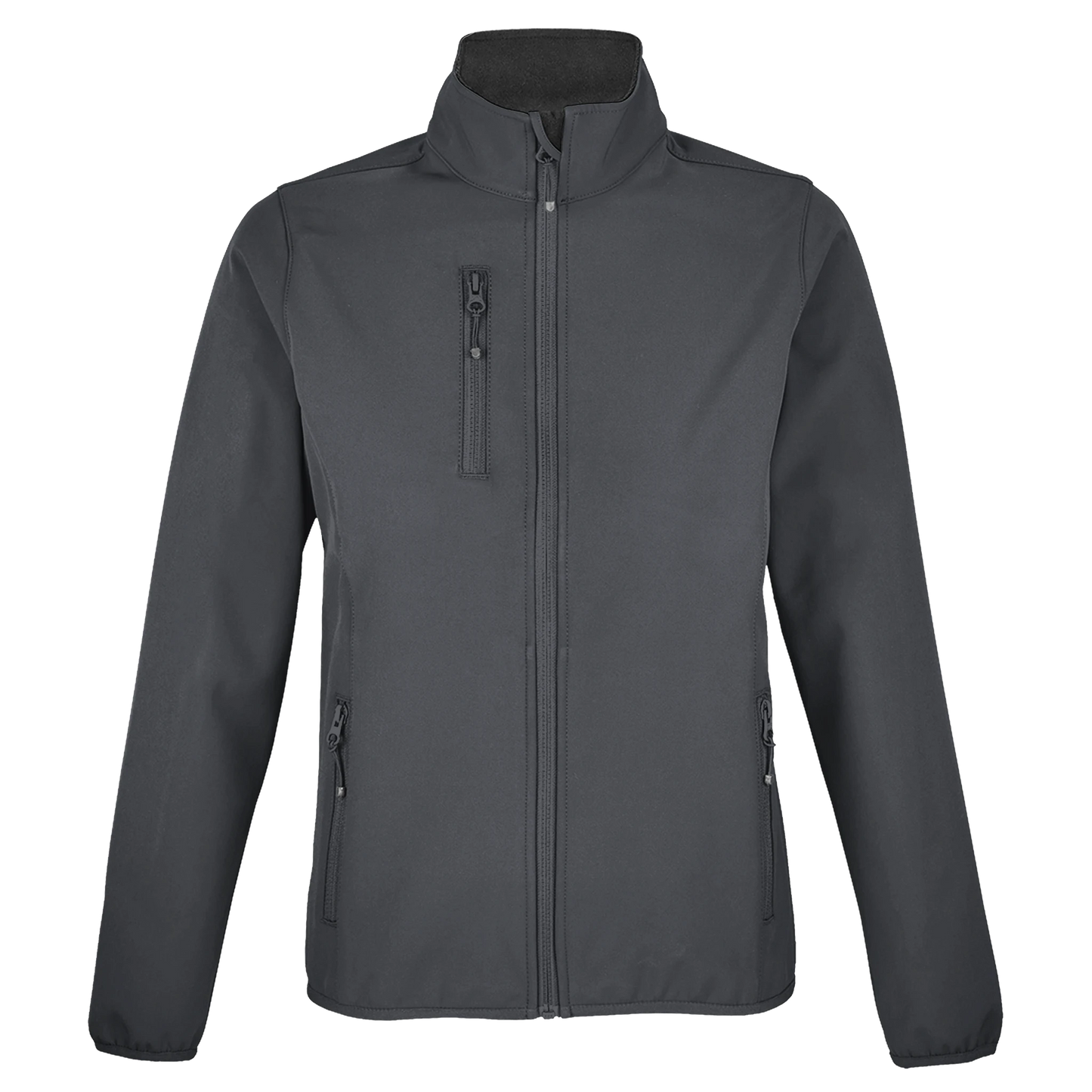 Reissverschlussjacke_f_r_Damen_aus_recyceltem_Polyester_dunkelgrau_Frontal_Bild_Printfeld