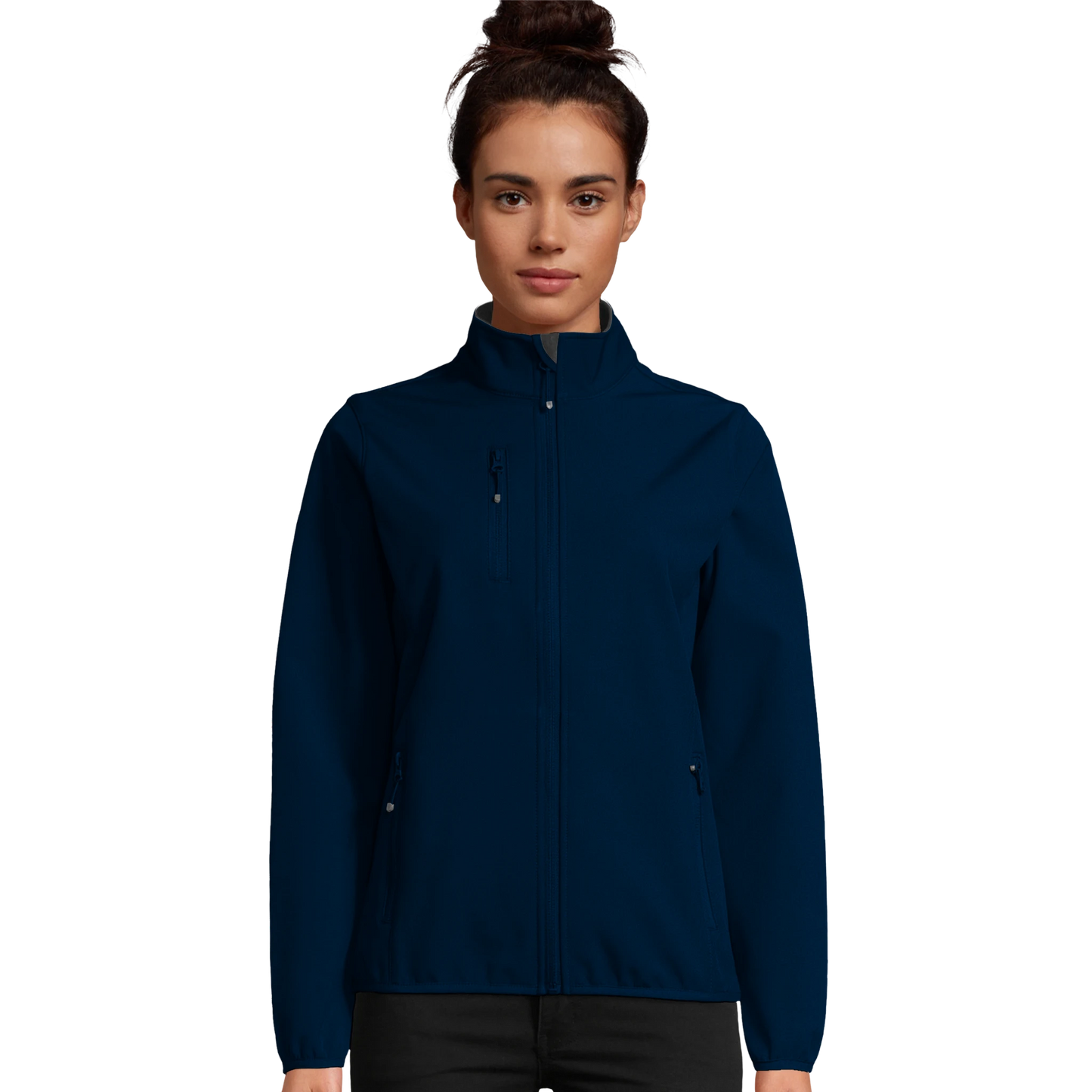 Softshell-Reißverschlussjacke für Damen aus recyceltem Polyester_dunkelblau_Bild_Printfeld