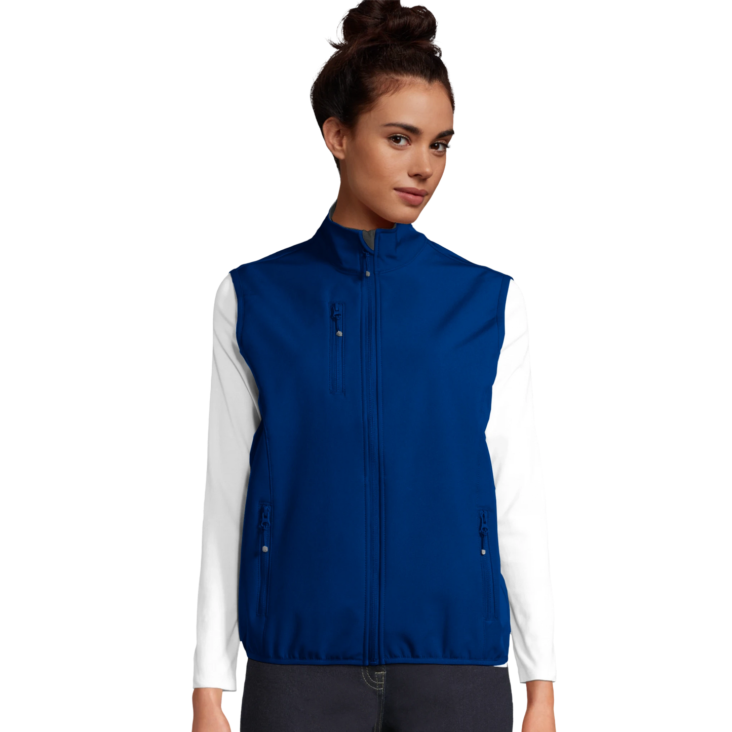 Softshell-Themoweste für Damen aus recyceltem Polyester_blau_Bild_Printfeld