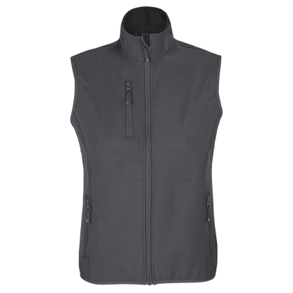 Softshell-Themoweste für Damen aus recyceltem Polyester_dunkelgrau_Bild_Frontal_Printfeld
