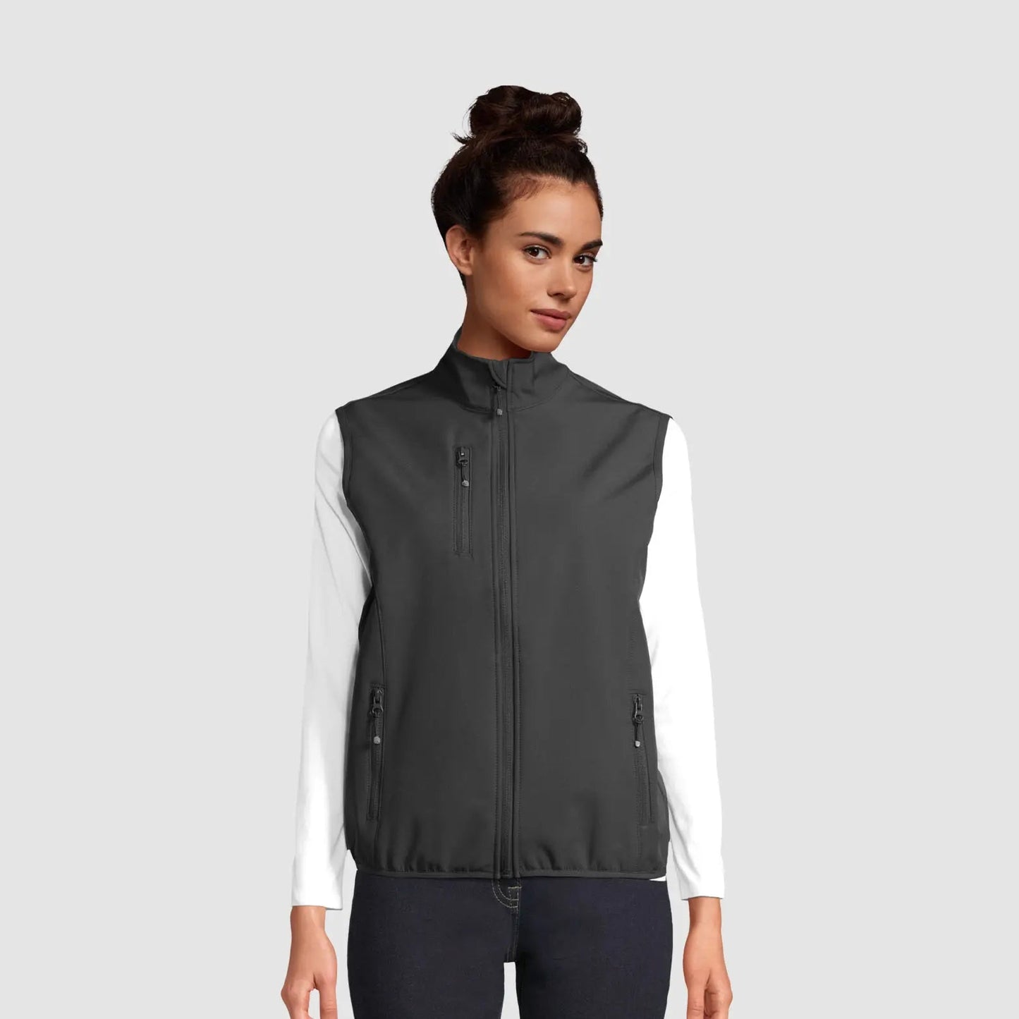 Softshell-Themoweste für Damen aus recyceltem Polyester_schwarz_Titelbild_Printfeld