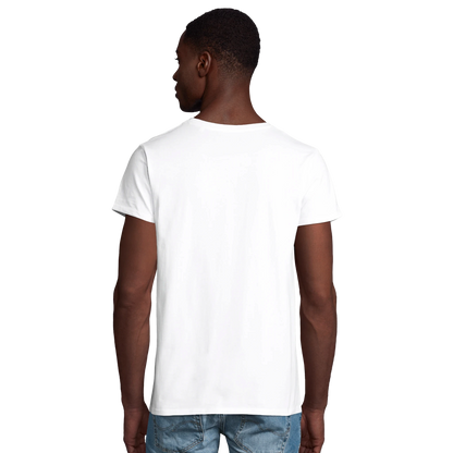 T-Shirt für Herren mit enganliegender Passform aus Biobaumwolle Tiitelbild Ruecken