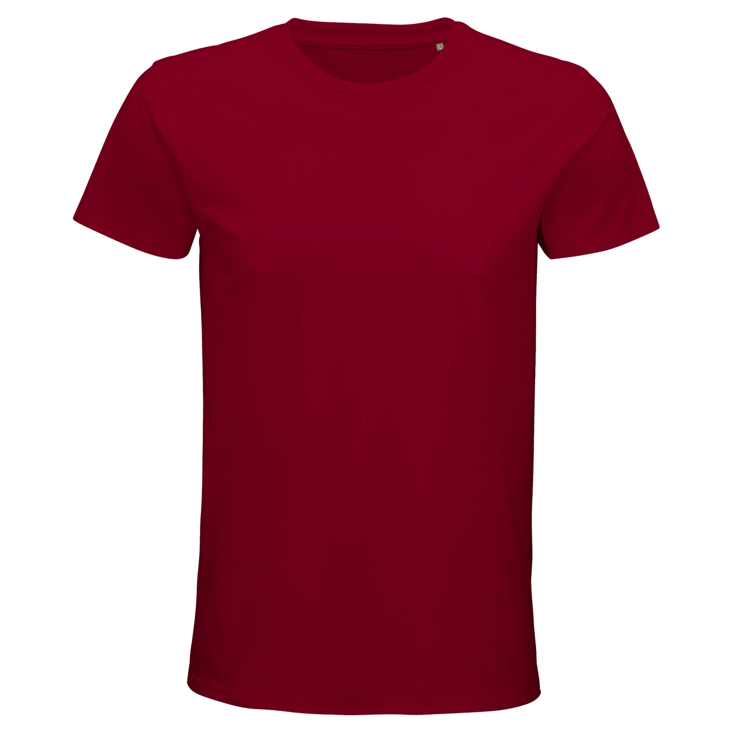 T-Shirt für Herren mit enganliegender Passform aus Biobaumwolle dunkelrot