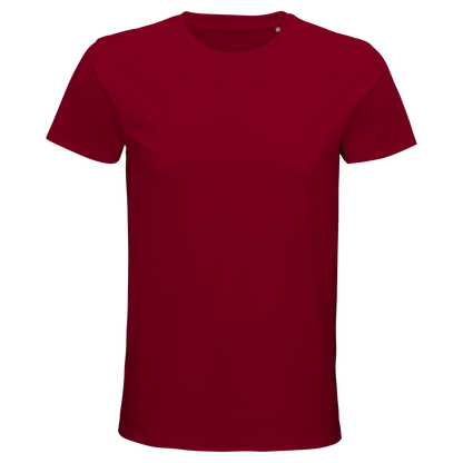 T-Shirt für Herren mit enganliegender Passform aus Biobaumwolle dunkelrot