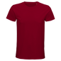 T-Shirt für Herren mit enganliegender Passform aus Biobaumwolle dunkelrot