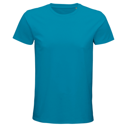 T-Shirt für Herren mit enganliegender Passform aus Biobaumwolle hellblau