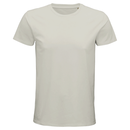 T-Shirt für Herren mit enganliegender Passform aus Biobaumwolle hellgrau
