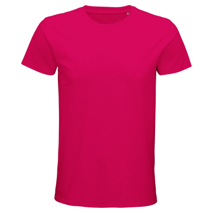 T-Shirt für Herren mit enganliegender Passform aus Biobaumwolle magenta