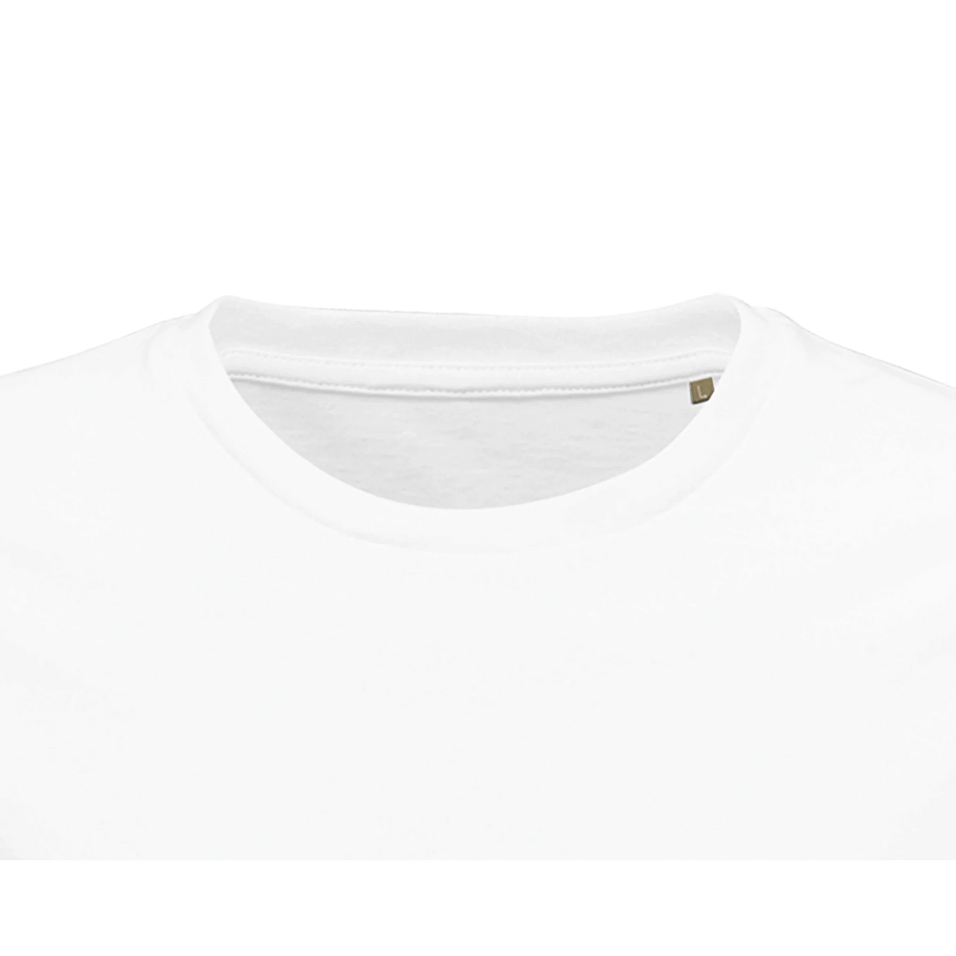 T-Shirt für Herren mit enganliegender Passform aus Biobaumwolle weiss innenlabel