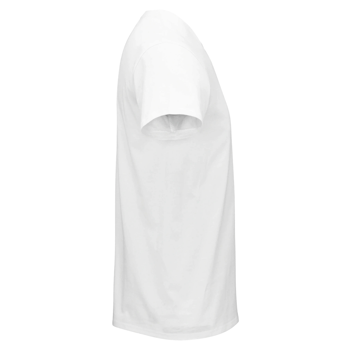 T-Shirt für Herren mit enganliegender Passform aus Biobaumwolle weiss ärmel rechts