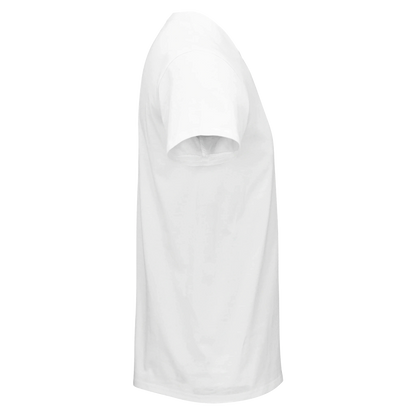 T-Shirt für Herren mit enganliegender Passform aus Biobaumwolle weiss ärmel rechts