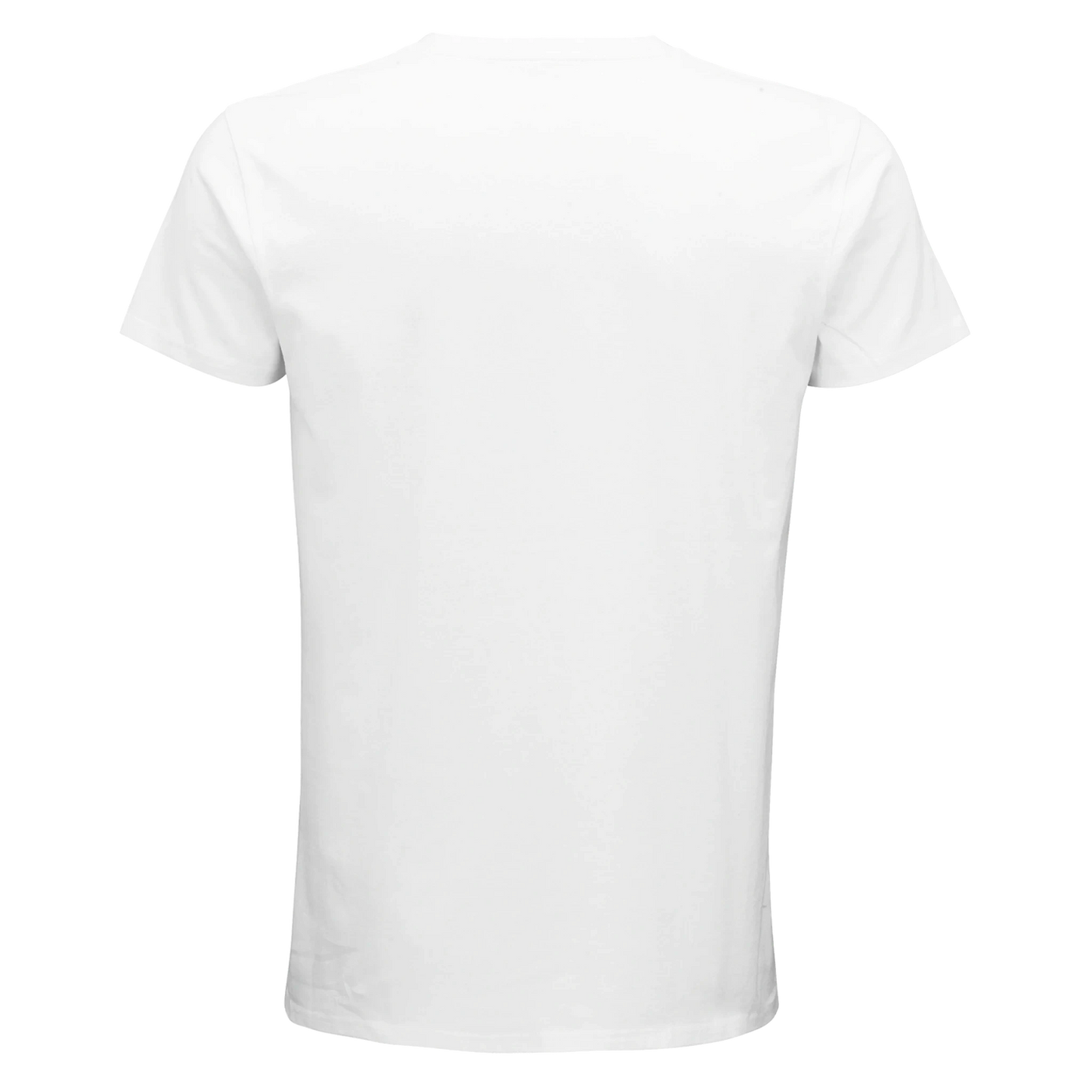 T-Shirt für Herren mit enganliegender Passform aus Biobaumwolle weiss rueckseite
