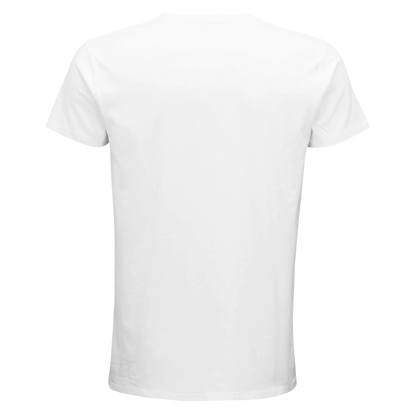T-Shirt für Herren mit enganliegender Passform aus Biobaumwolle weiss rueckseite