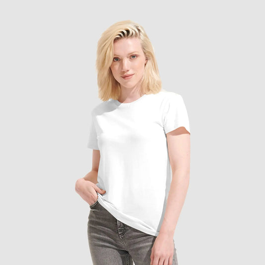 Unisex T-Shirt mit Rundhalsausschnitt aus recyceltem Mischgewebe Titelbild