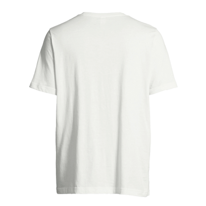 Unisex T-Shirt mit bequemer Passform weiss rueckenansicht