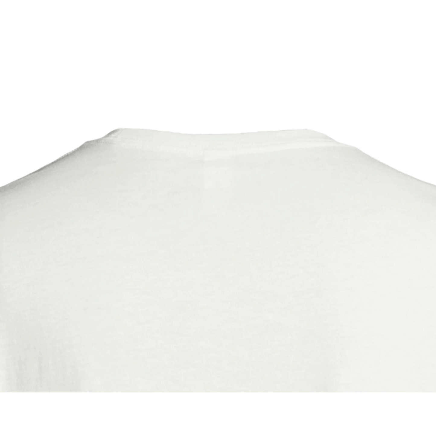 Unisex T-Shirt mit bequemer Passform weiss rueckenlabel