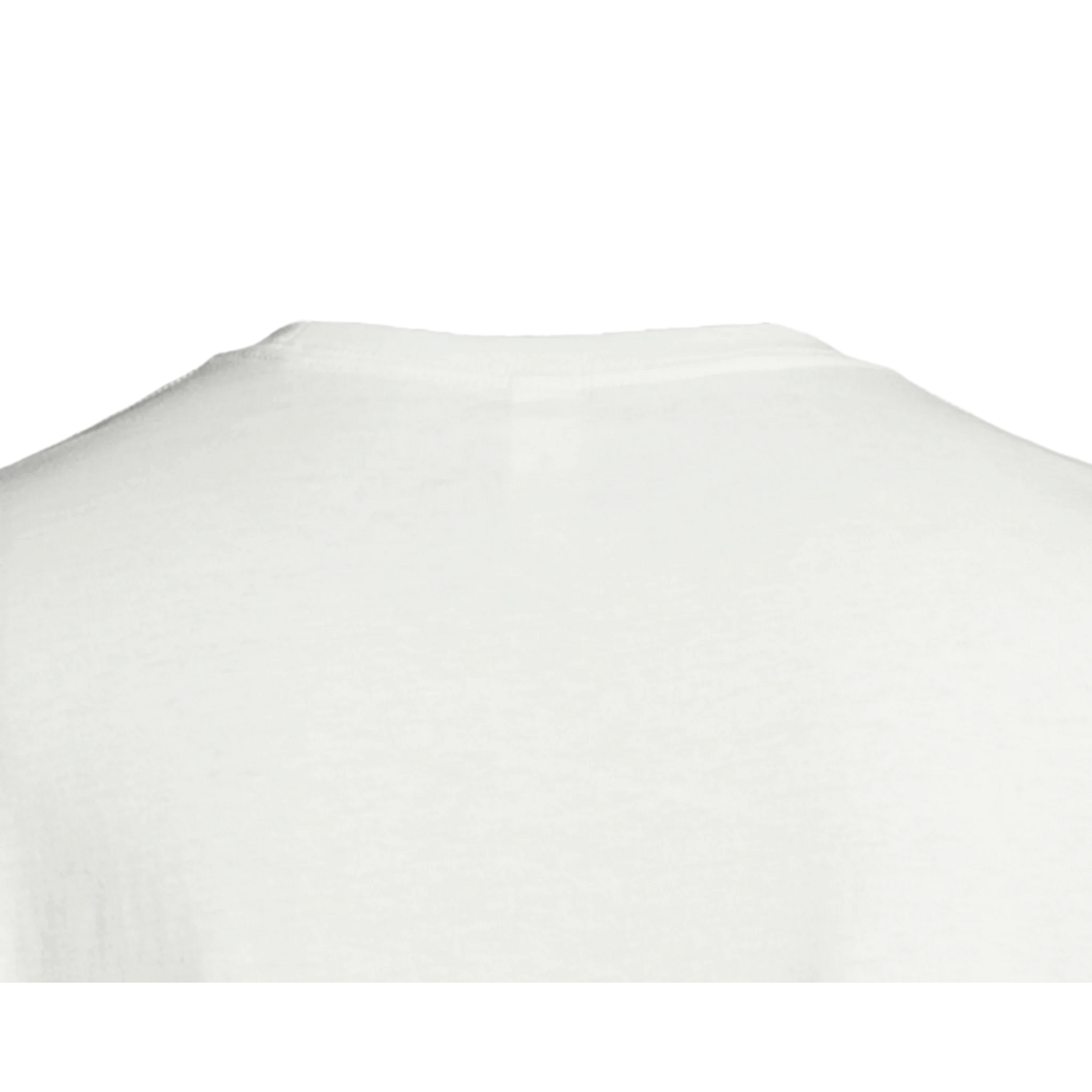Unisex T-Shirt mit bequemer Passform weiss rueckenlabel