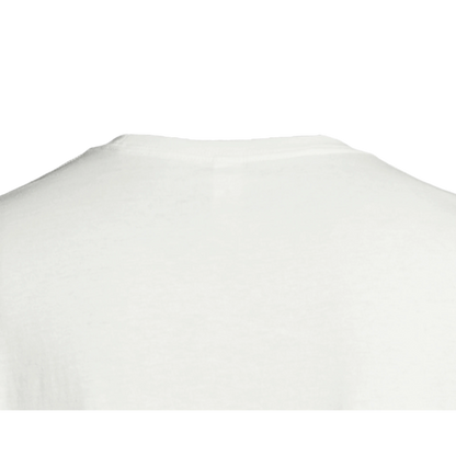 Unisex T-Shirt mit bequemer Passform weiss rueckenlabel